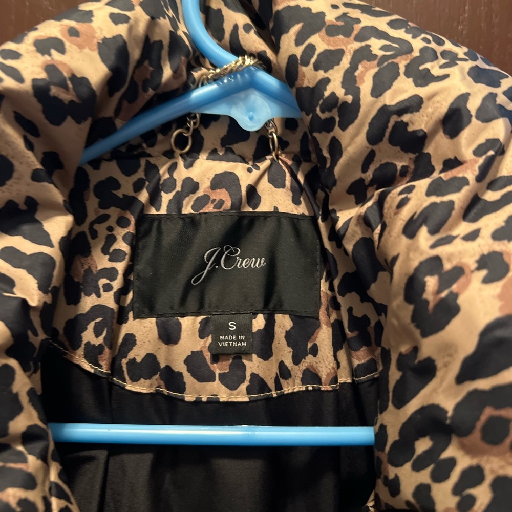 J. Crew Animal Print Puffer Jacket - Picture 2 of 3